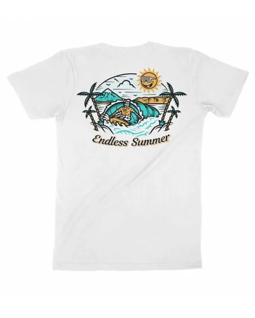 T-shirt Endless Summer - Squelette Surfer | Grafitee 